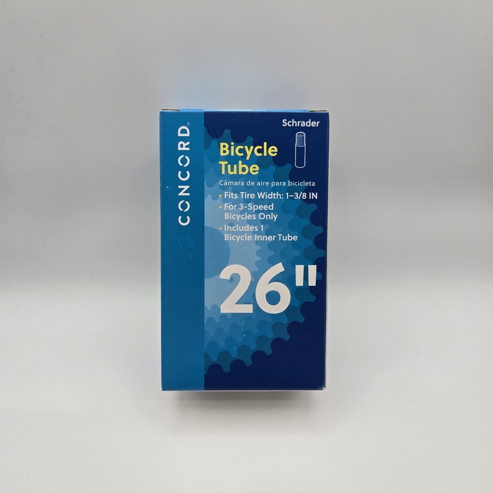 Concord 26" Bicycle Tube Schrader Valve 3-Speed Bike | 1-3/8" Inner Tube